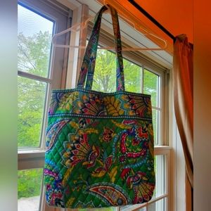 Vera Bradley green paisley Tote